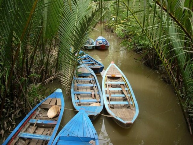 Croisière au milieu des cocotiers d'eau à My Tho